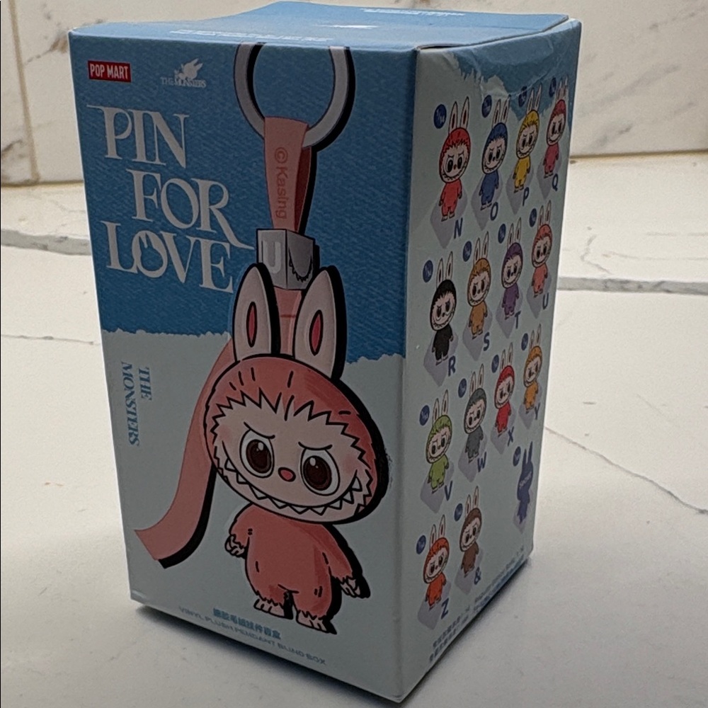 Pop Mart The Monsters Pin For Love Series Vinyl Plush Pendant Blind Box (N-Z)